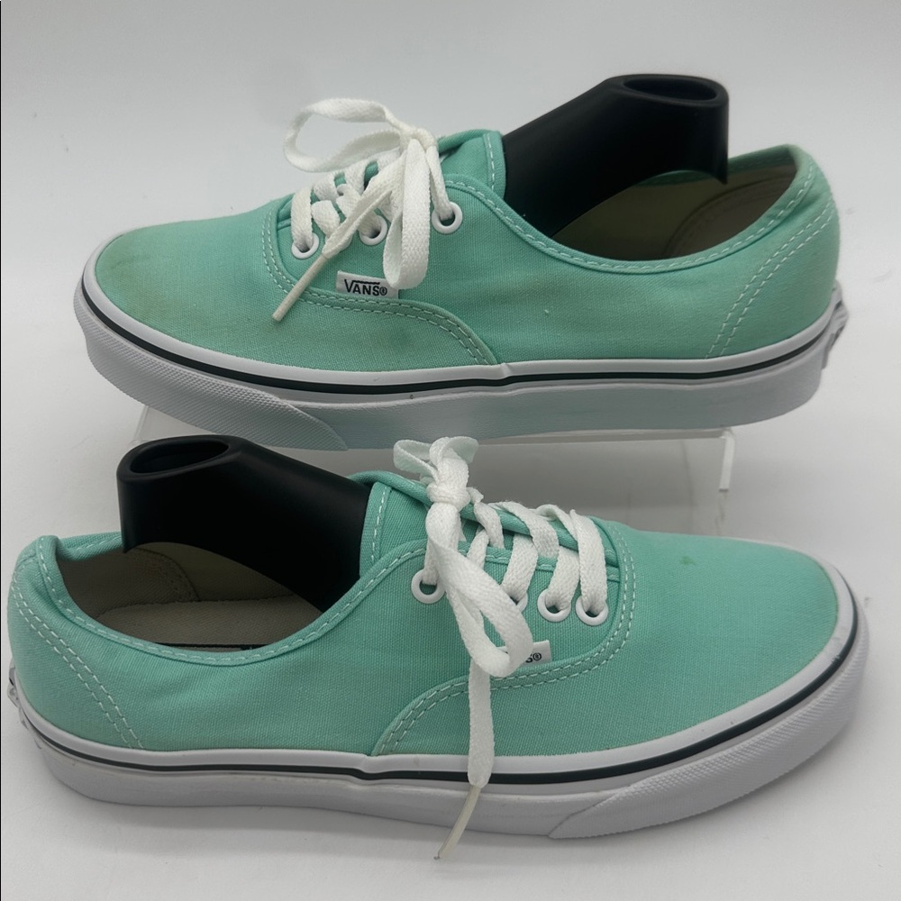Vans Turquoise Green Low Top TB9C Sneaker Lace Up Size Womens 8 Men 6.5